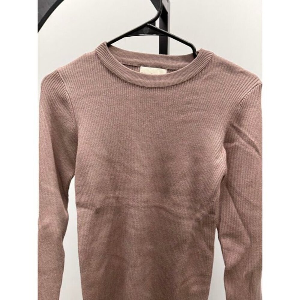 Becool Brown Ribbed Sweater - Picture 2 of 5